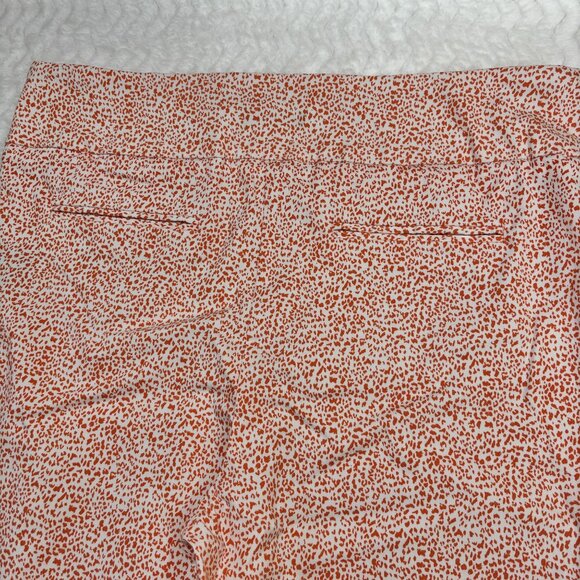 Renuar Women's Size 12 Orange & White Patterned Pants - Picture 4 of 10